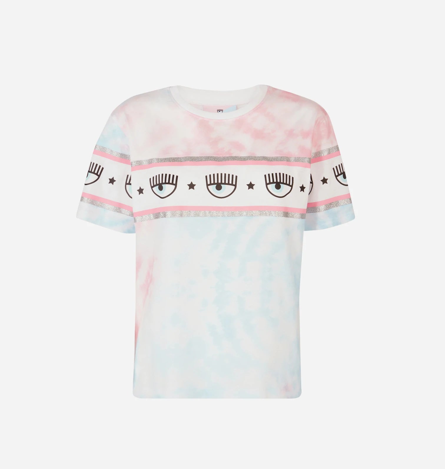 T-Shirt Chiara Ferragni Tie-Dye / Bianco - Ideal Moda