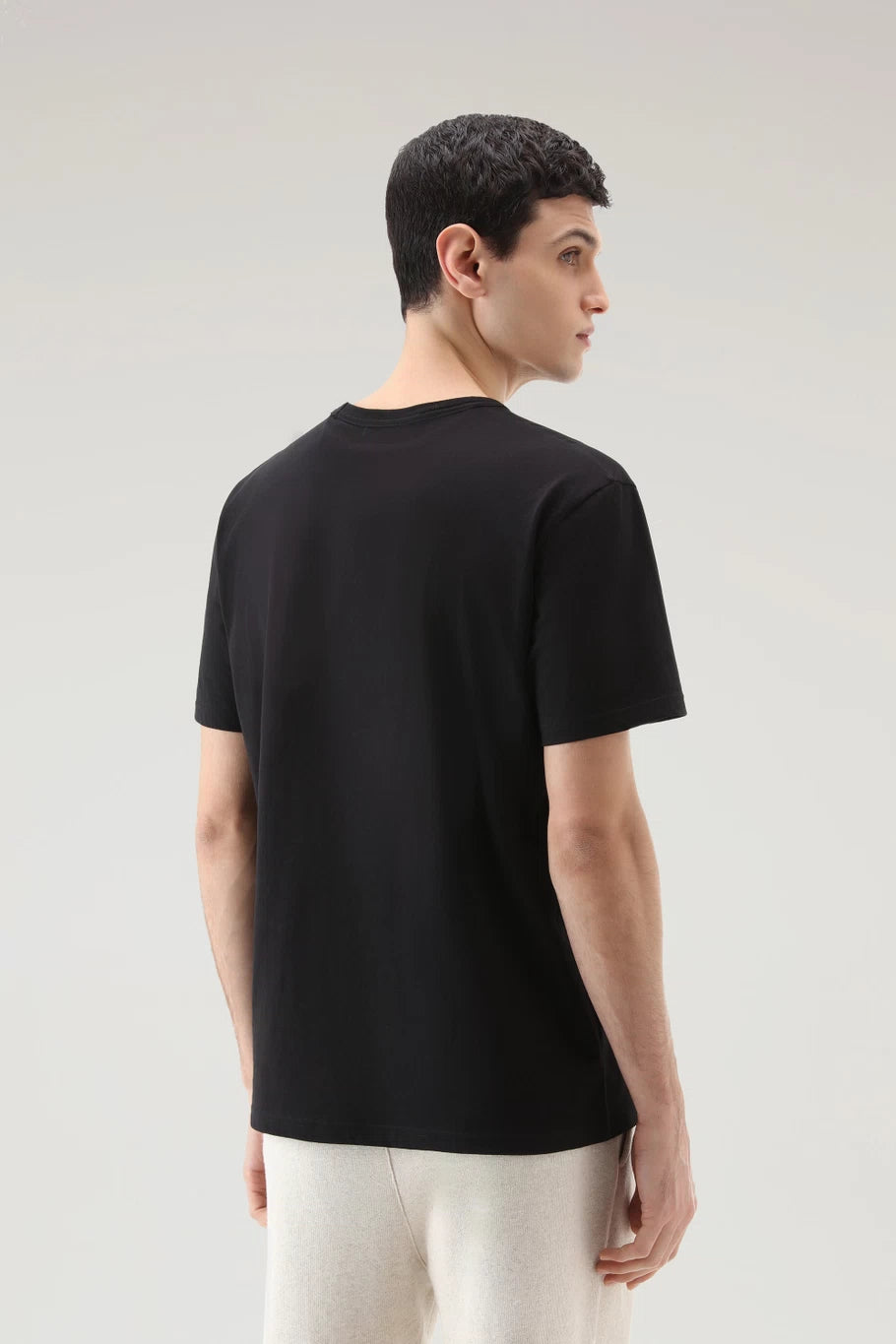 T-Shirt in Puro Cotone Woolrich / Nero - Ideal Moda