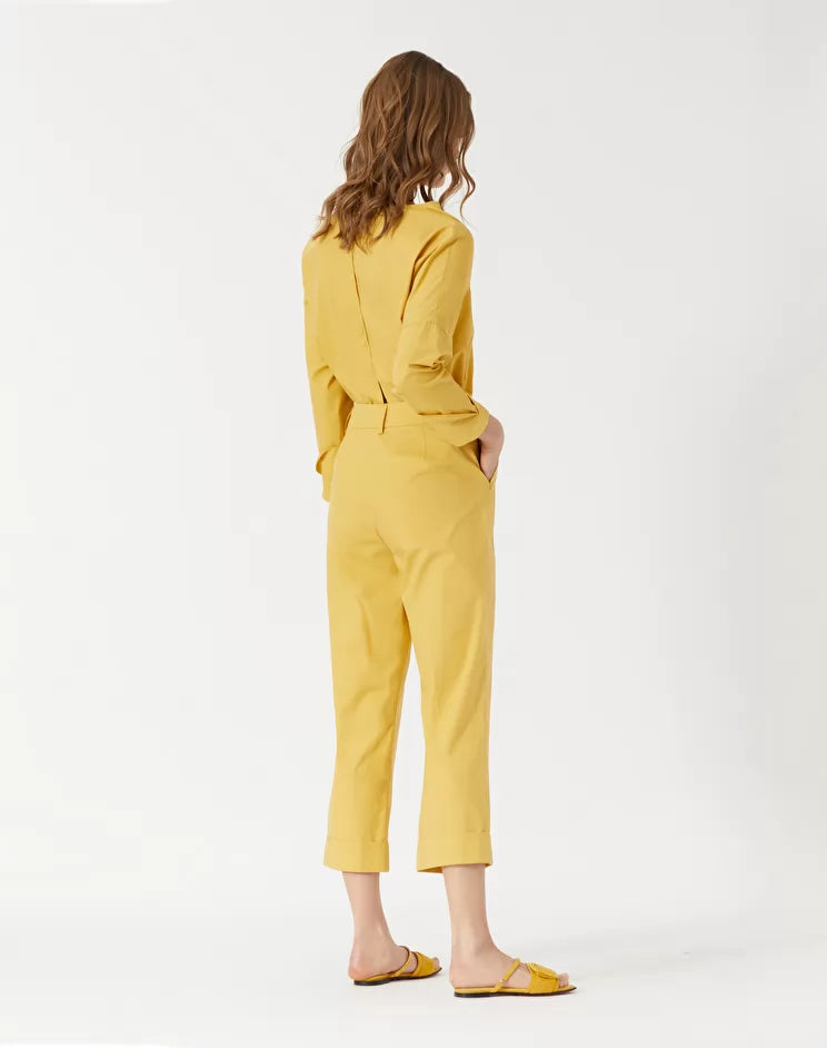 Pantalone Manila Grace in Cotone / Giallo - Ideal Moda