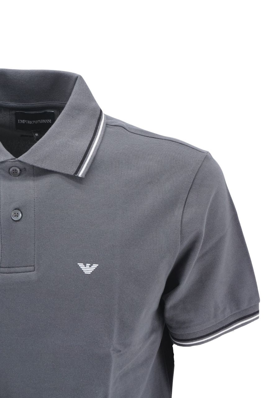 Polo Emporio Armani in Piquet / Grigio - Ideal Moda