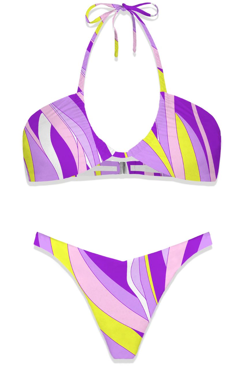 Bikini a Fascia con Fantasia Mc2 Saint Barth / Lilla - Ideal Moda