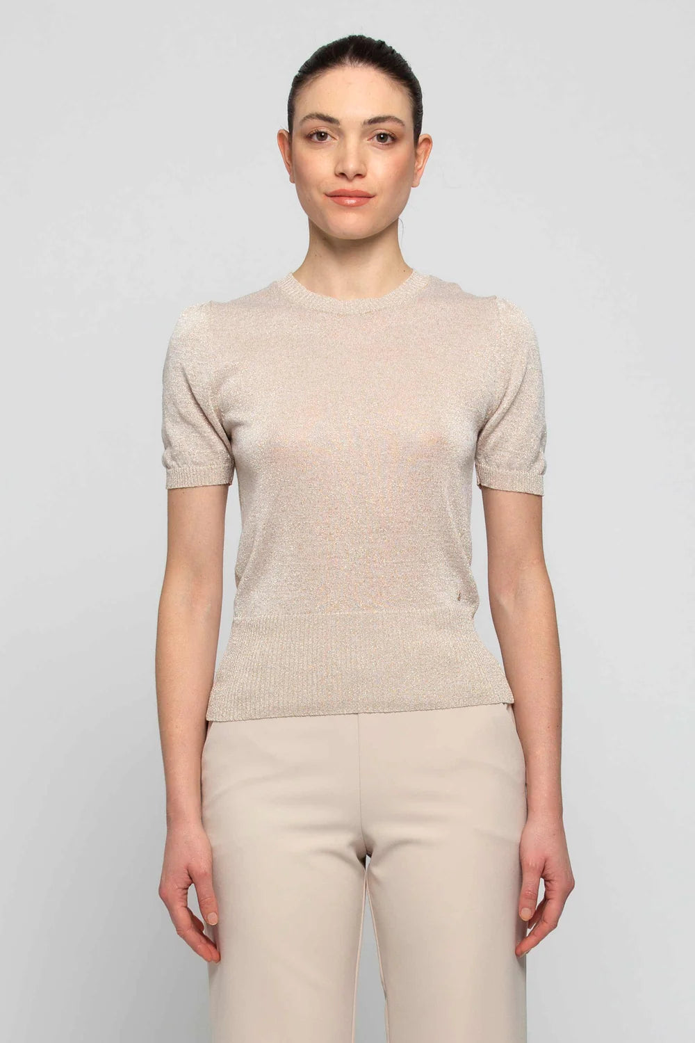 Maglia in Viscosa Kocca / Oro - Ideal Moda