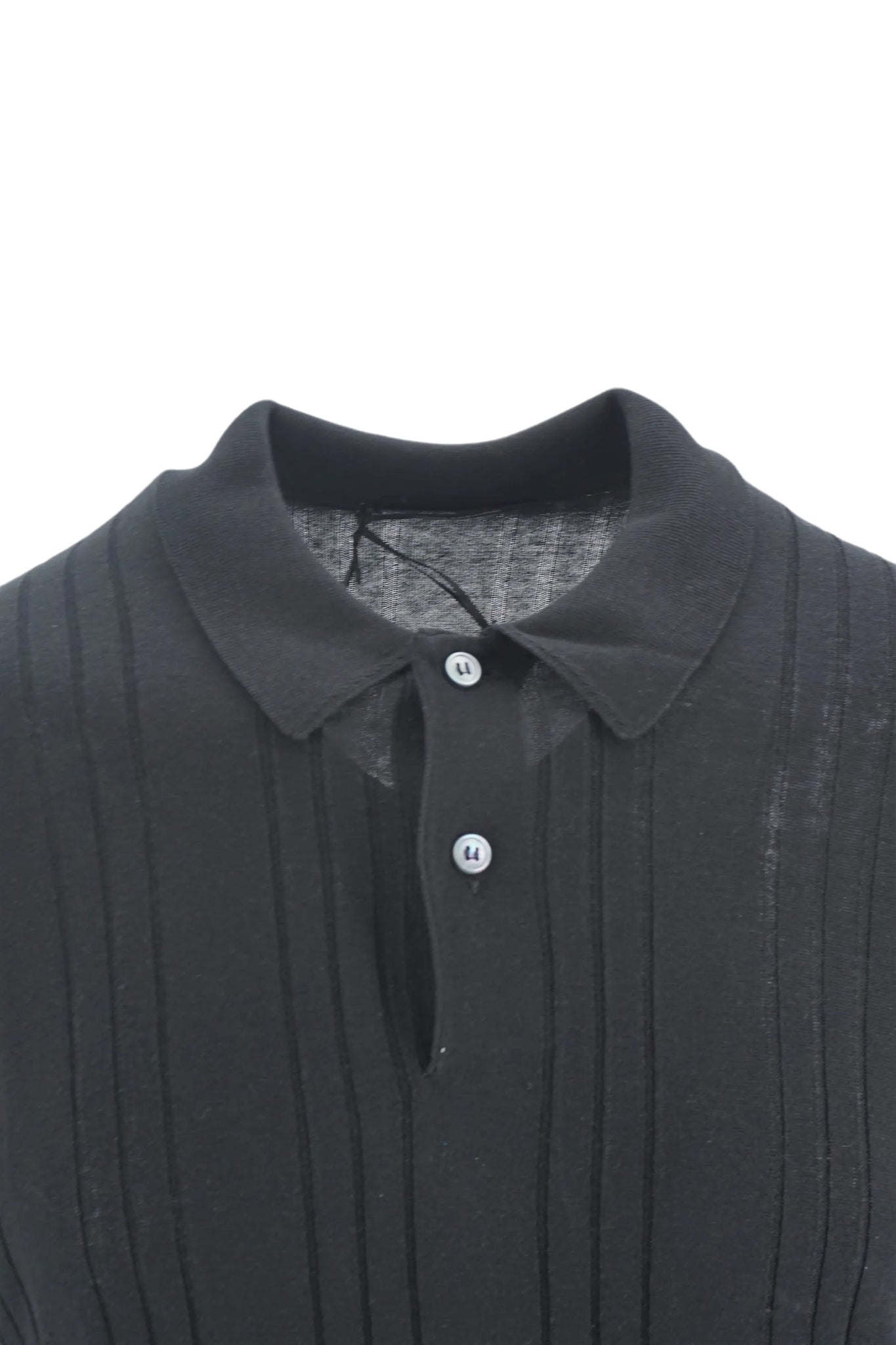 Tagliatore Silk Polo Shirt / Black