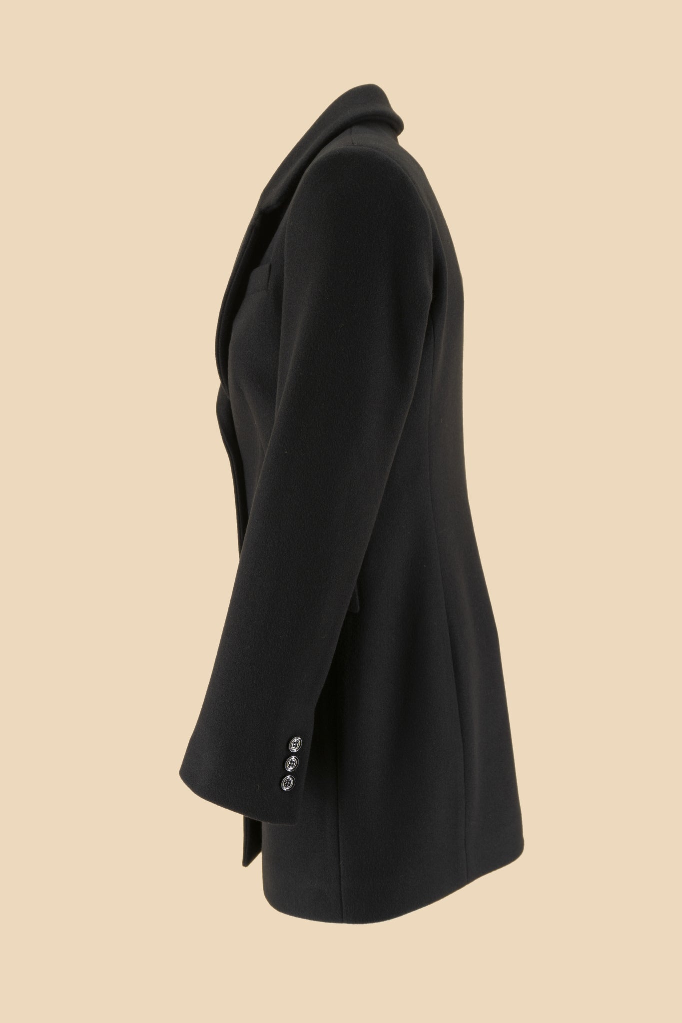 Cappotto Monopetto / Nero - Ideal Moda