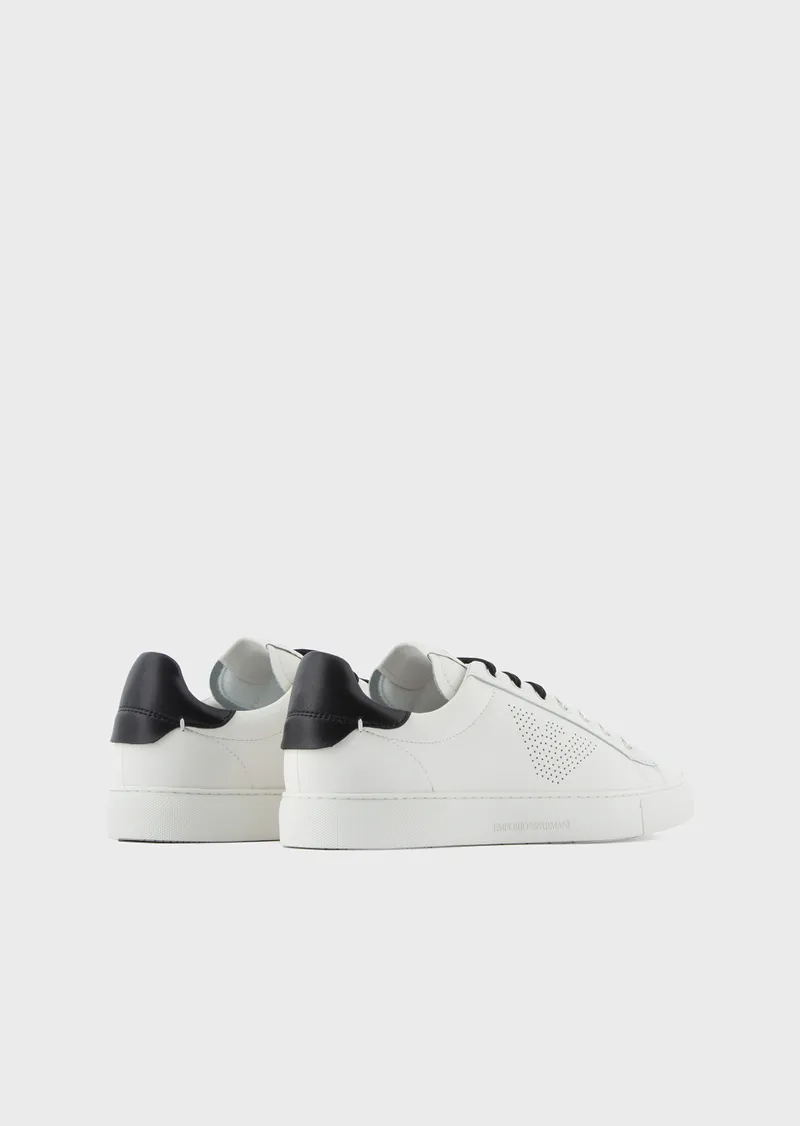 Sneaker Emporio Armani in Pelle / Bianco - Ideal Moda