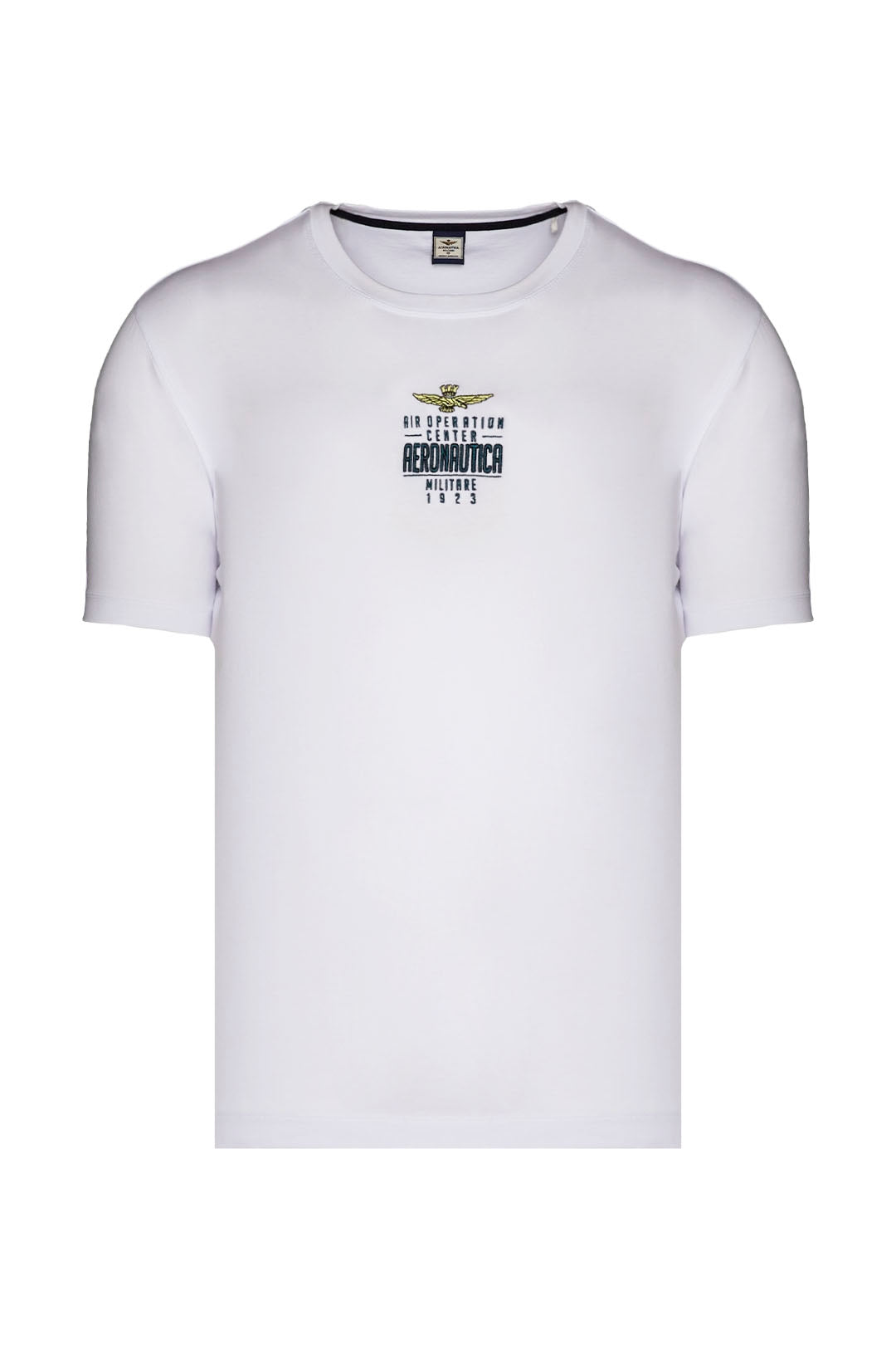 T-Shirt Aeronautica Militare con Logo / Bianco - Ideal Moda