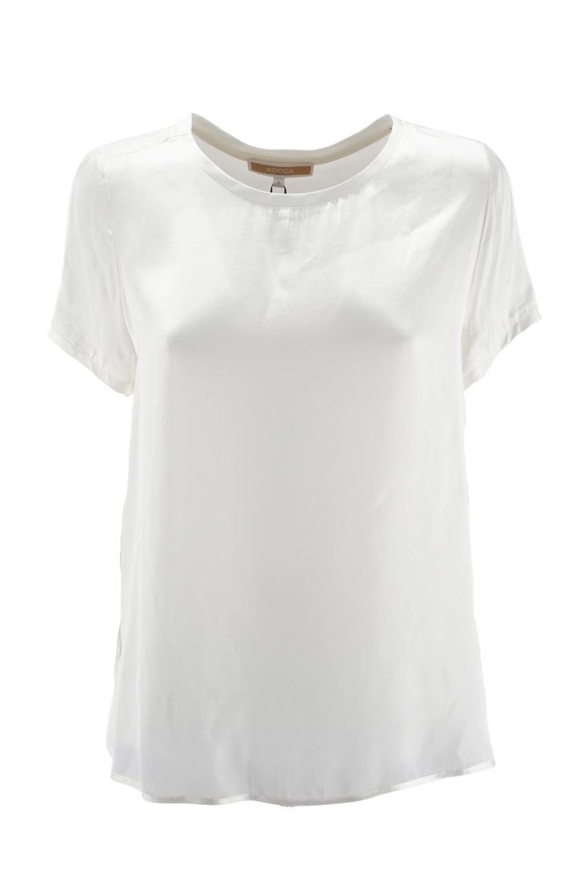 T-Shirt Kocca Girocollo / Bianco - Ideal Moda