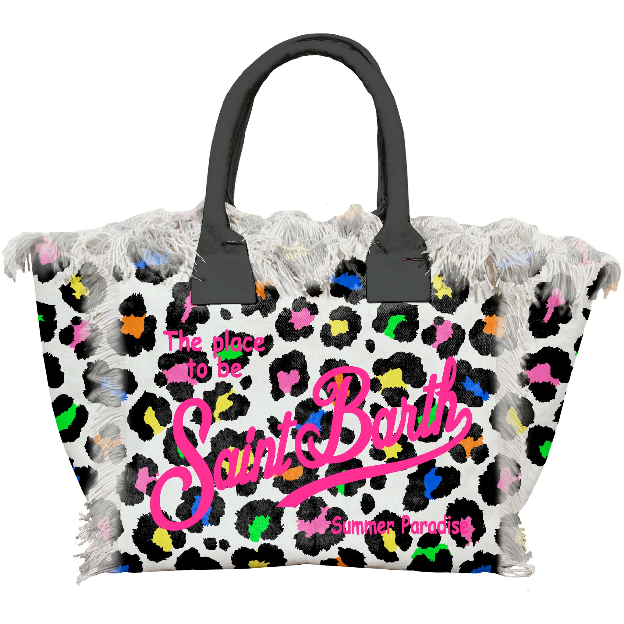 Borsa Vanity in Canvas con Logo Mc2 Saint Barth / Multicolor - Ideal Moda