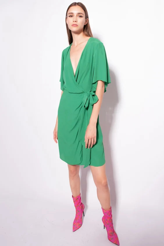 Abito Incrociato in Crepe Pinko / Verde - Ideal Moda