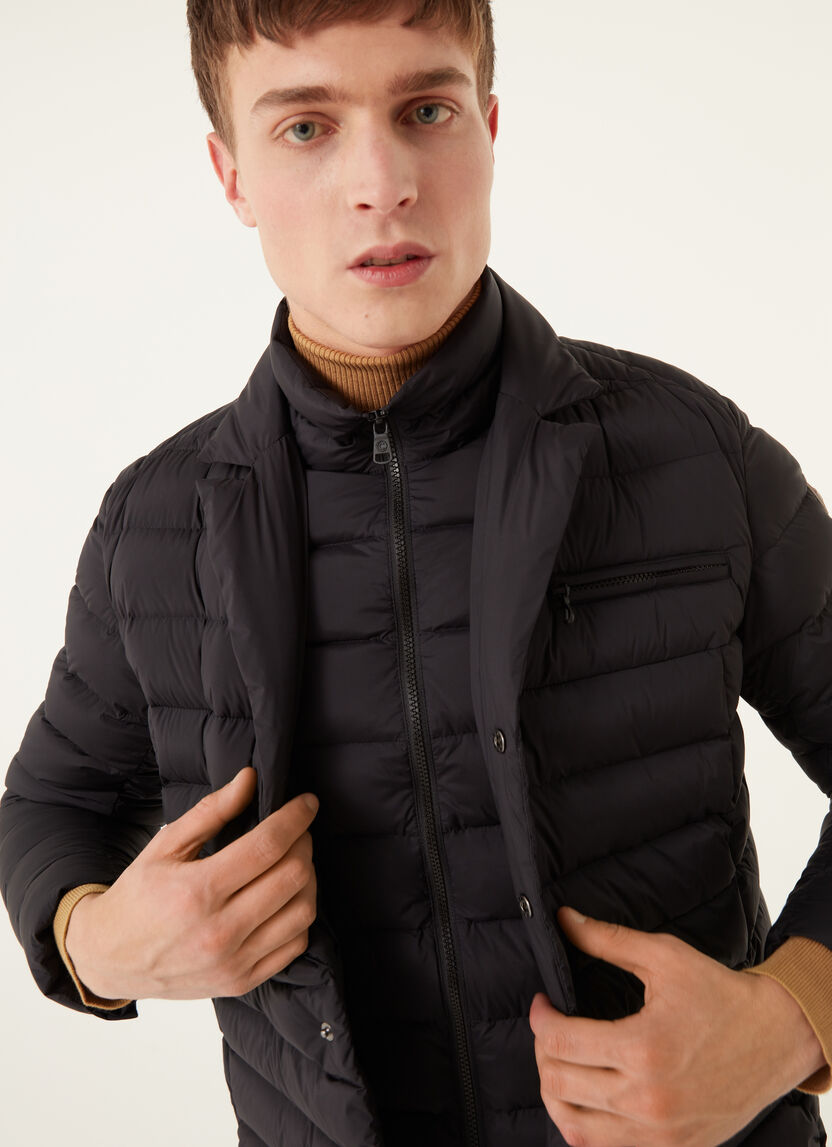 Colmar down jacket with bib Black