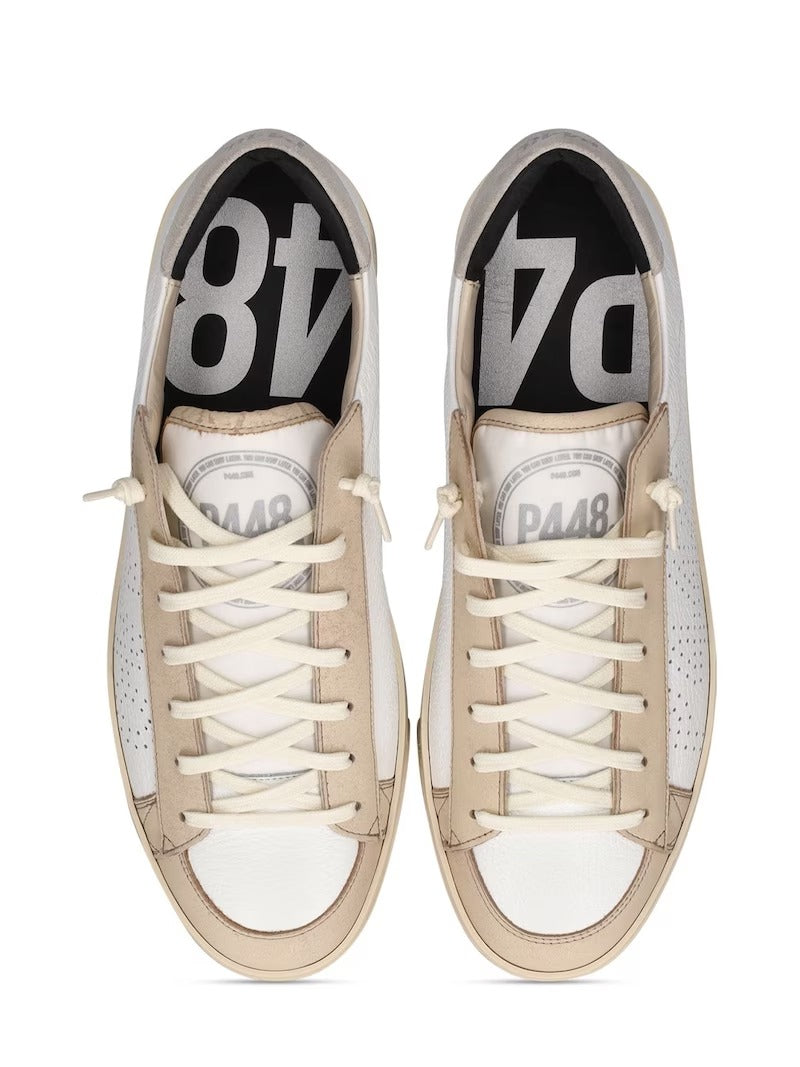 Sneaker JackB in Pelle P448 / Bianco - Ideal Moda