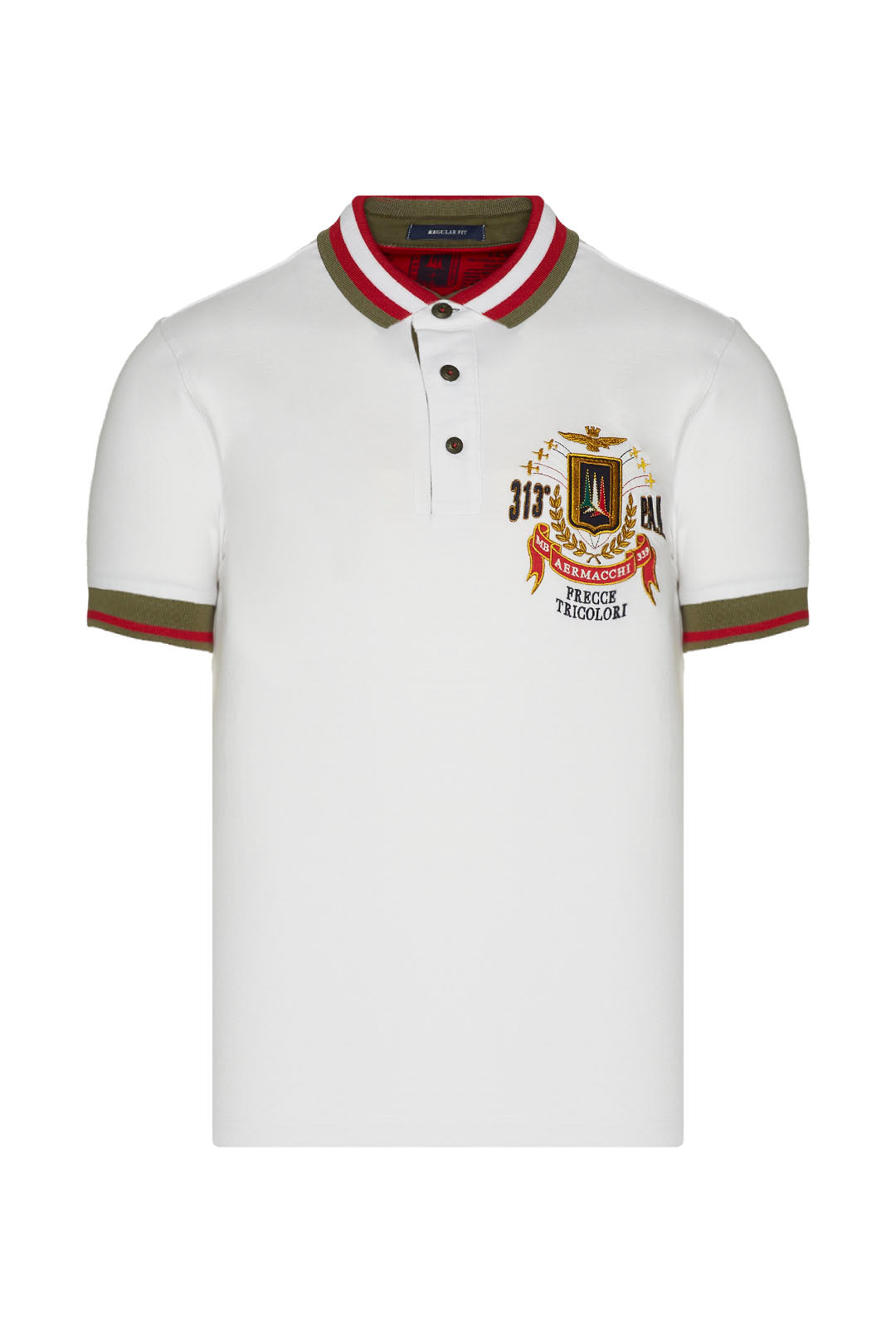 Polo con Ricami Aeronautica Militare / Bianco - Ideal Moda