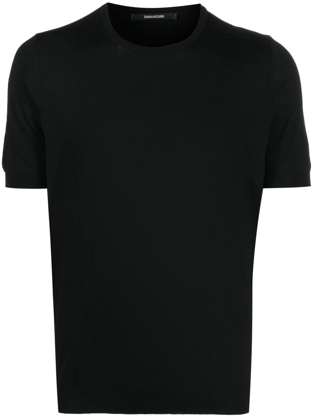 T-Shirt in Seta Tagliatore / Nero - Ideal Moda