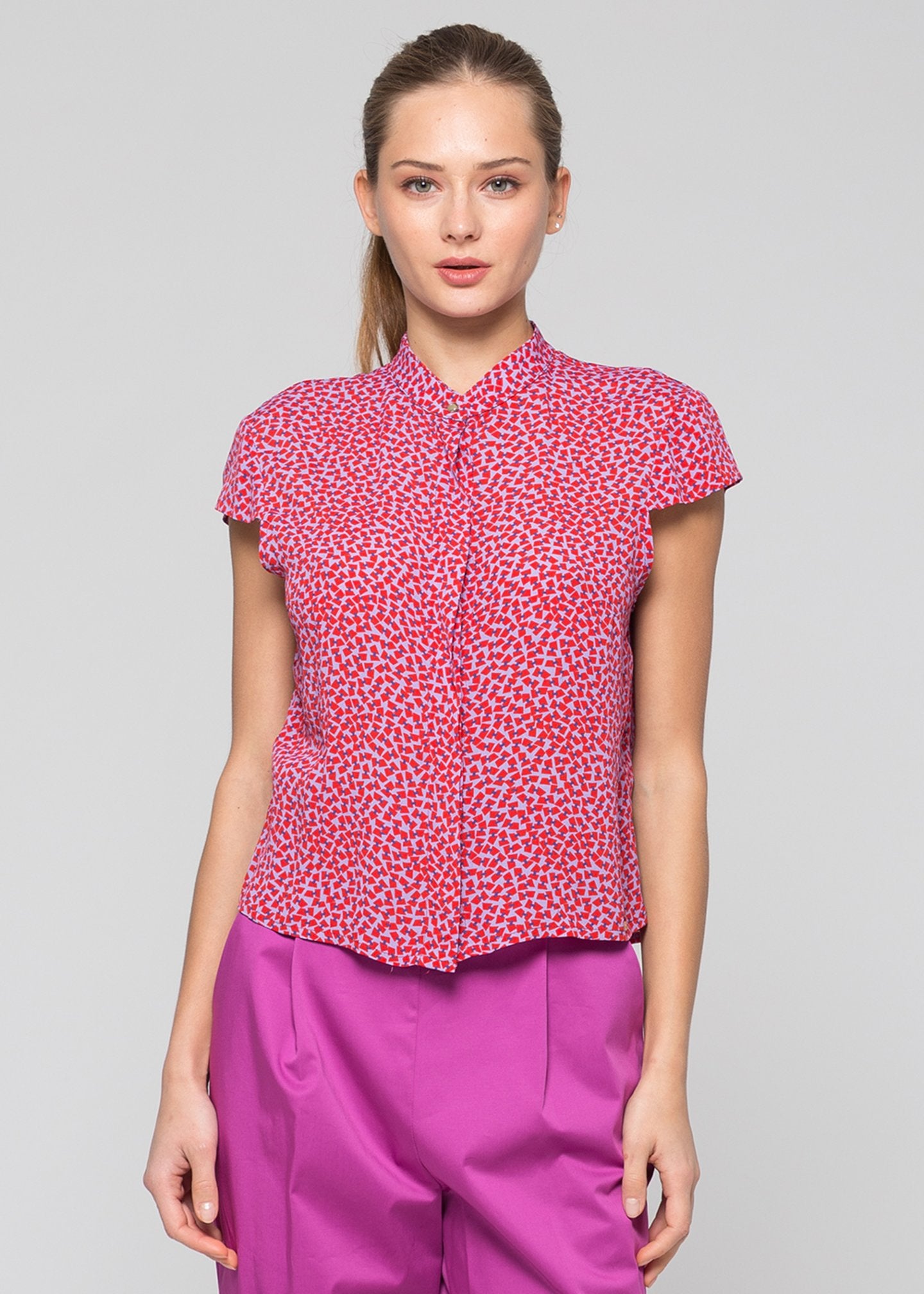 Camicia in tessuto fantasia / Multicolor - Ideal Moda