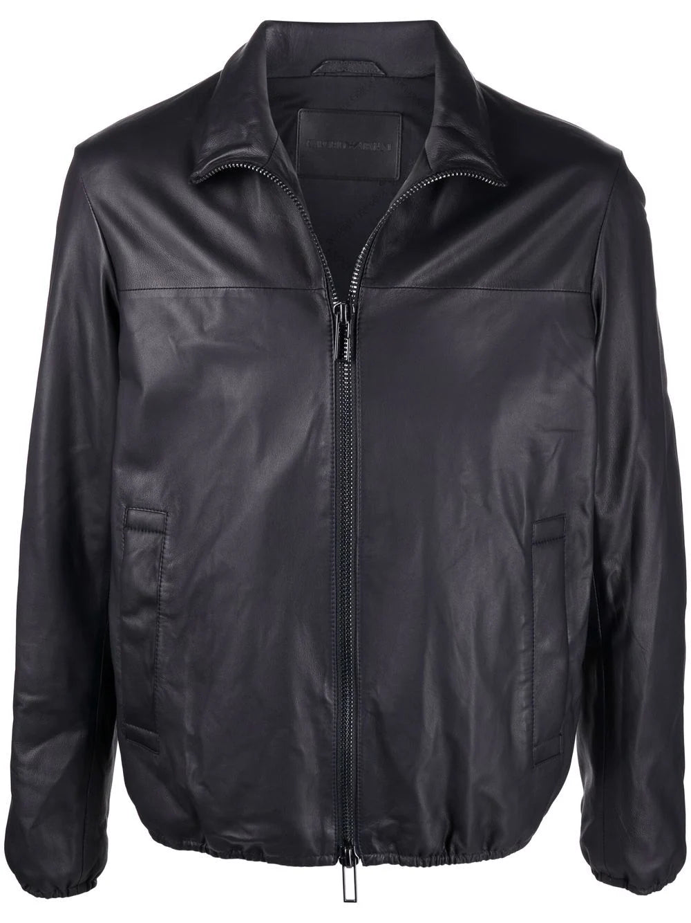 Armani blue sales leather jacket