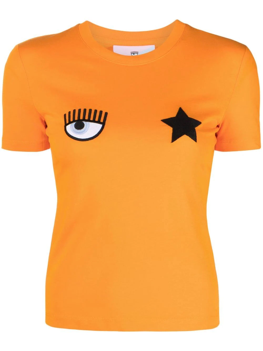 T-Shirt Chiara Ferragni con Logo / Arancione - Ideal Moda