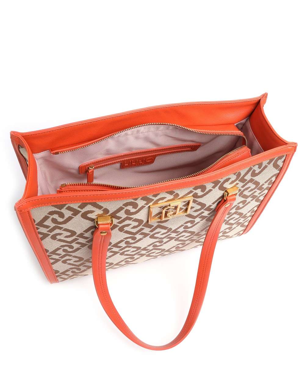 Shopper Liu Jo con Tessuto Jacquard / Arancione - Ideal Moda