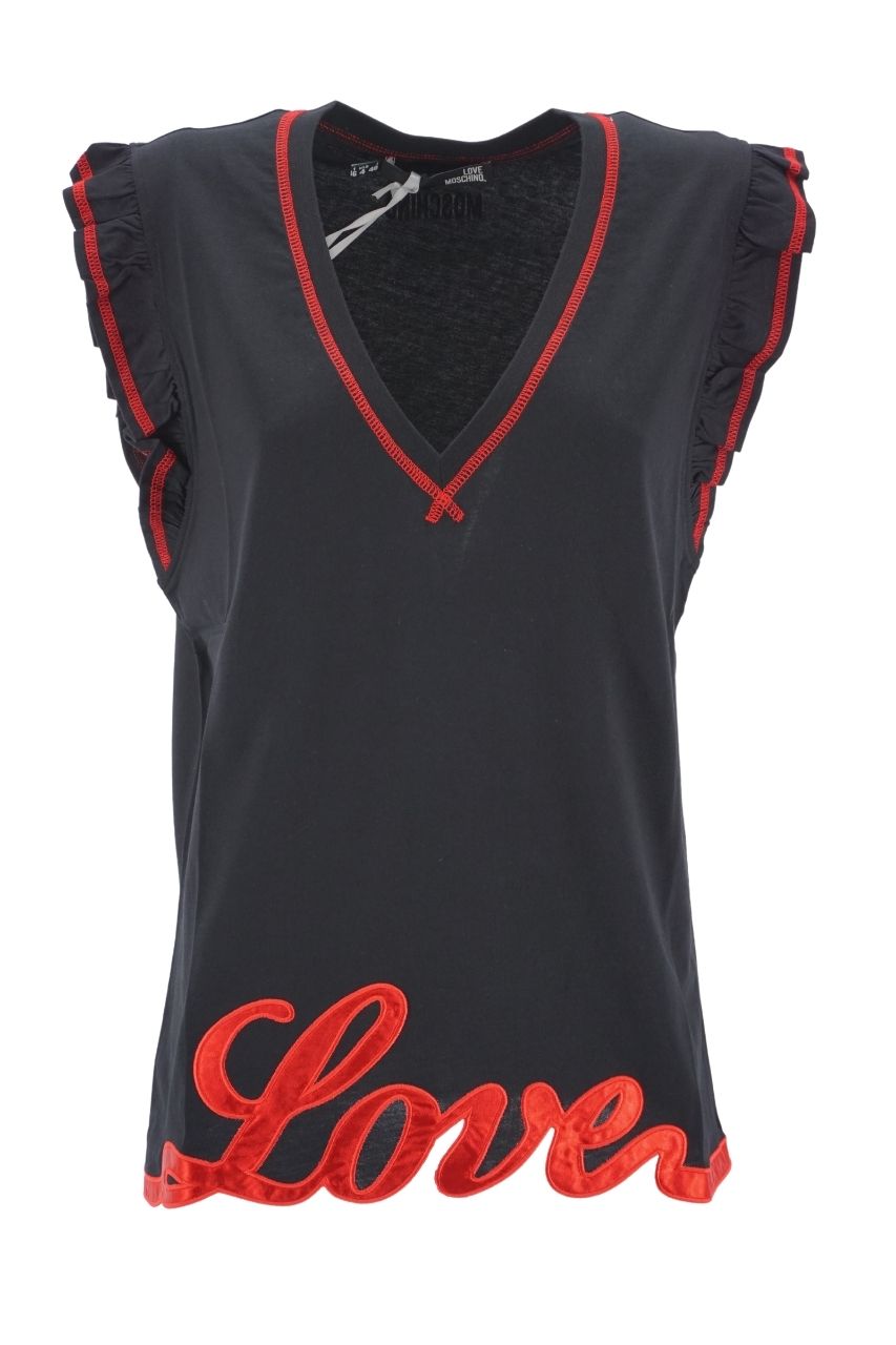 T-Shirt Love Moschino con Logo / Nero - Ideal Moda