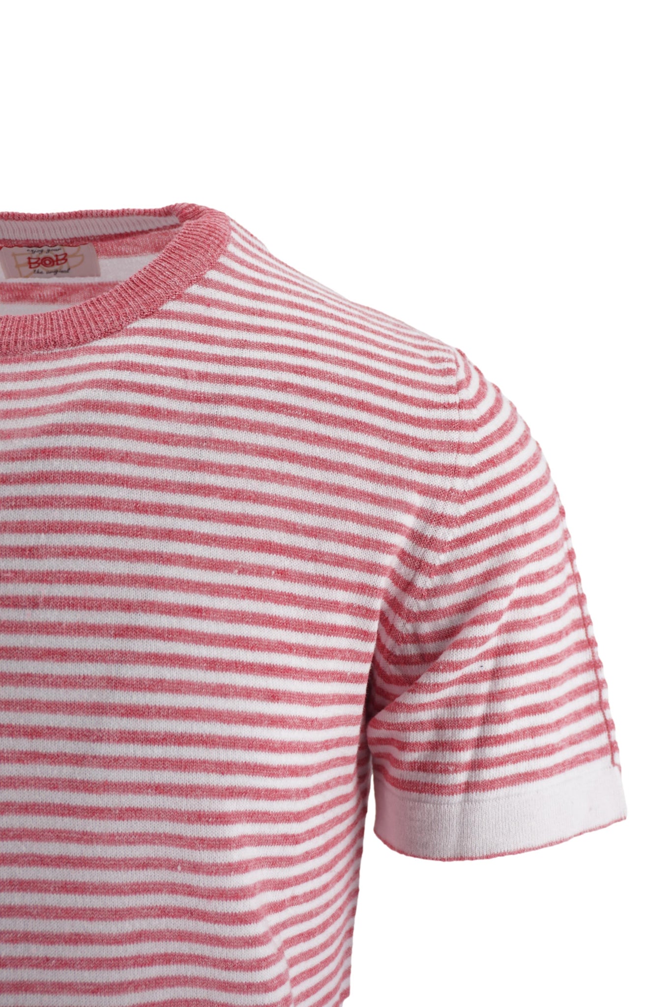 T-Shirt in Lino e Cotone Bob / Rosso - Ideal Moda