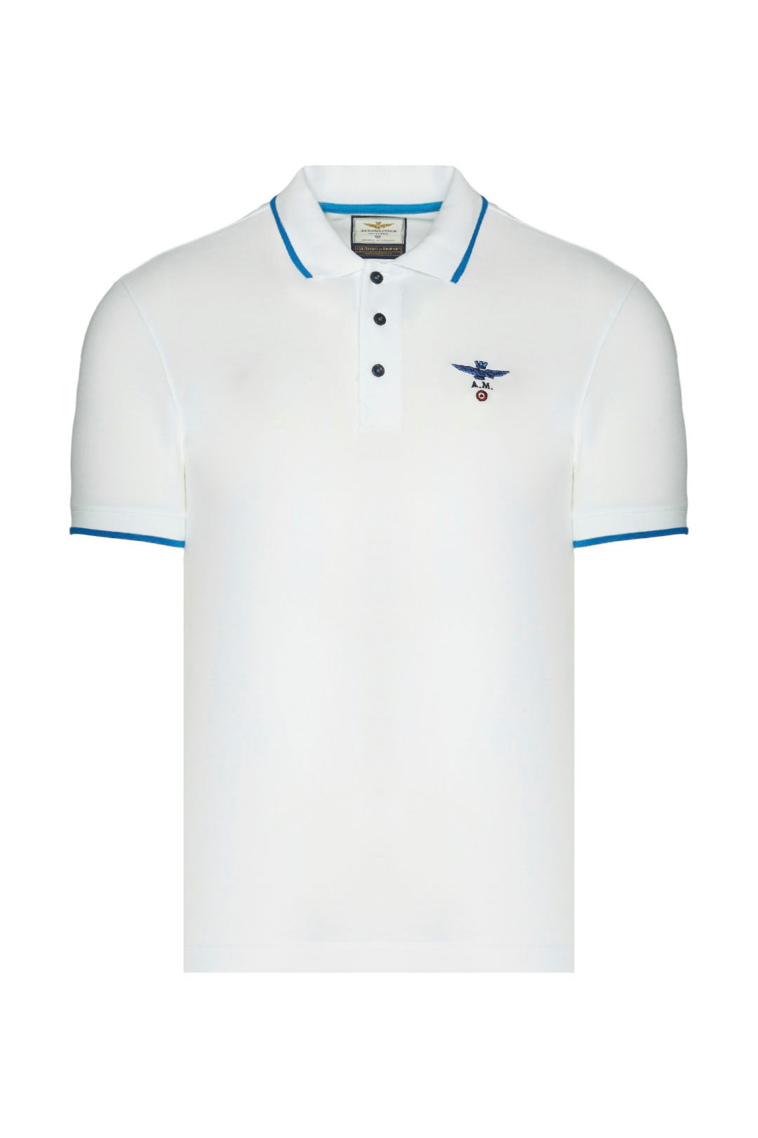 Polo Aeronautica Militare in Piquè / Bianco - Ideal Moda