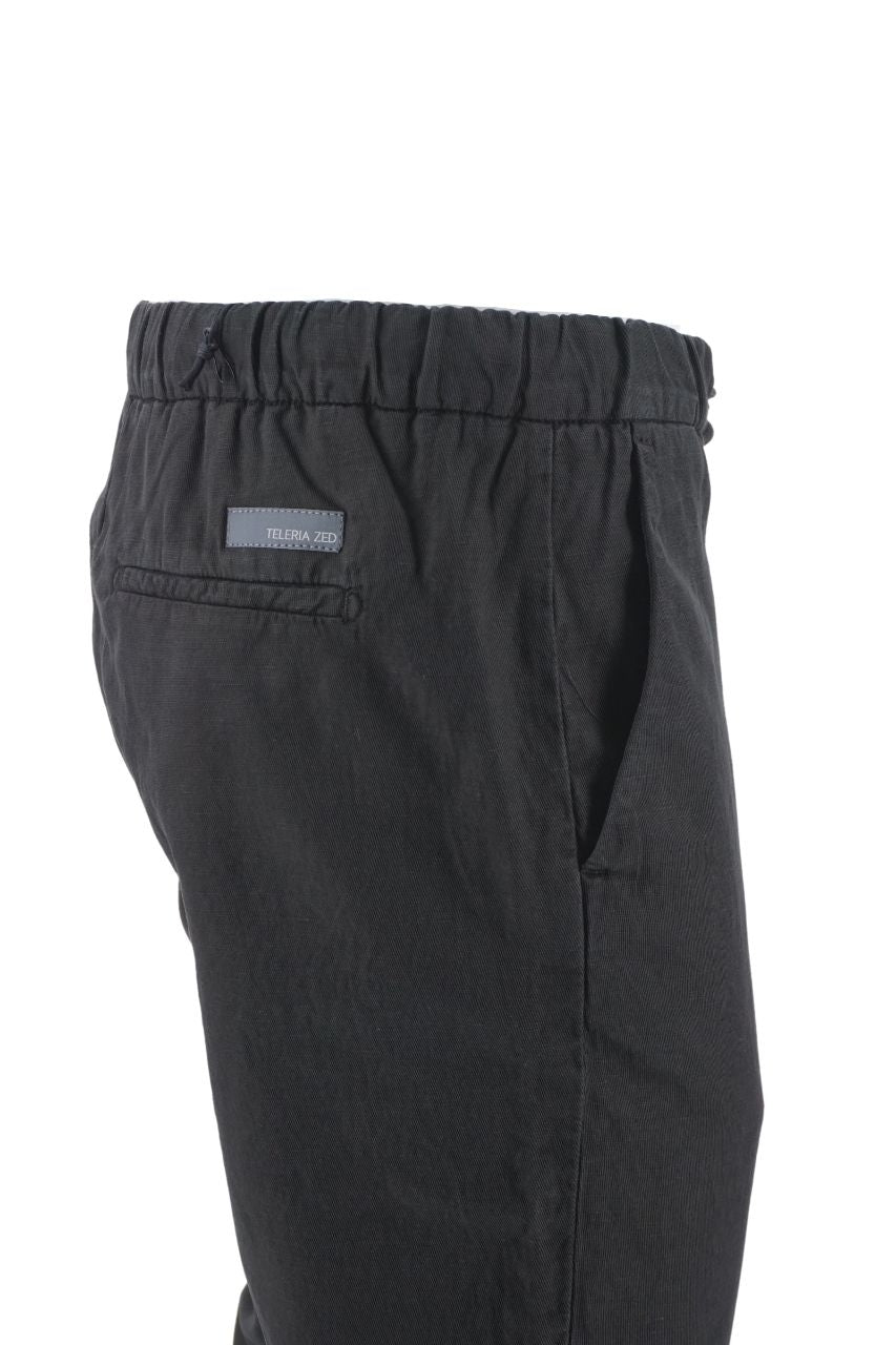 Pantalone Teleria Zed con Coulisse / Nero - Ideal Moda