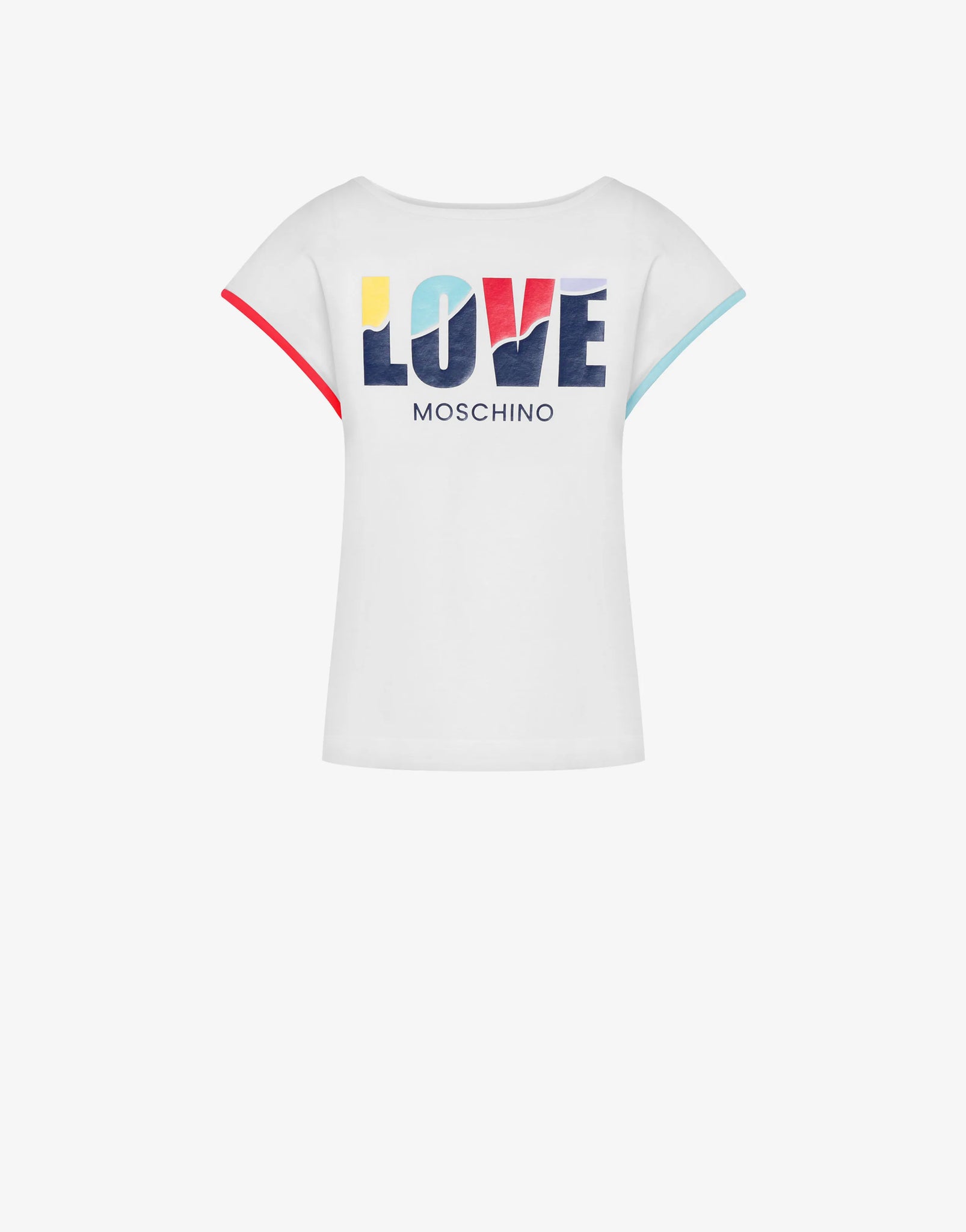 T-Shirt in Jersey di Cotone Love Moschino / Bianco - Ideal Moda