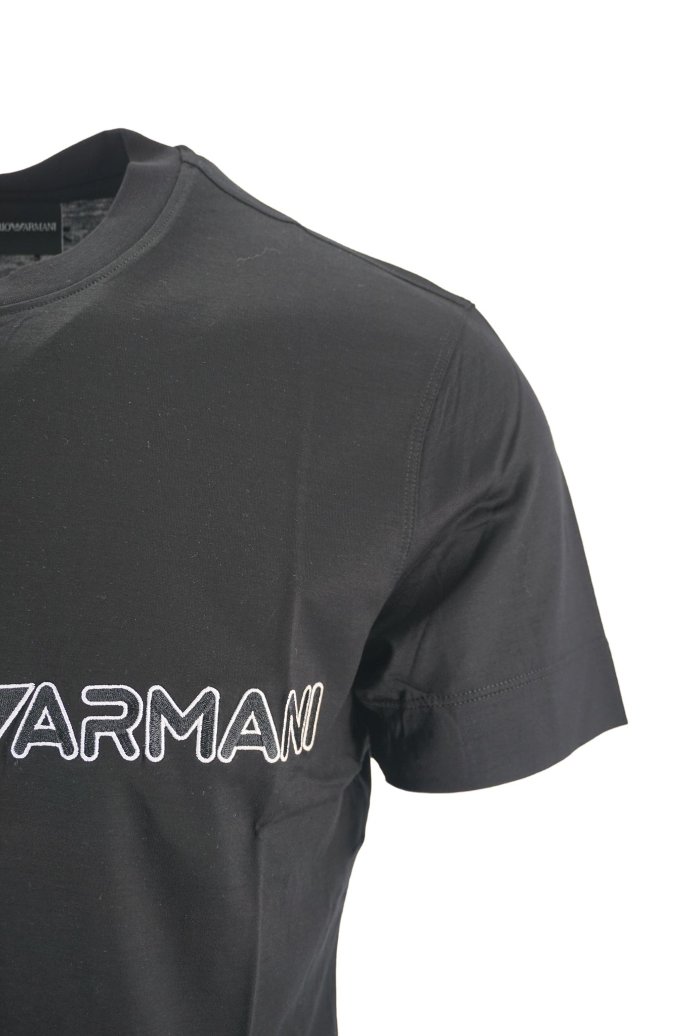 T-Shirt con Logo Frontale Emporio Armani / Nero - Ideal Moda