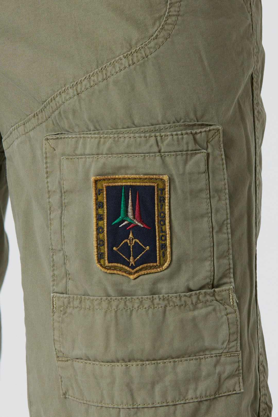 Bermuda con Logo Aeronautica Militare / Verde - Ideal Moda