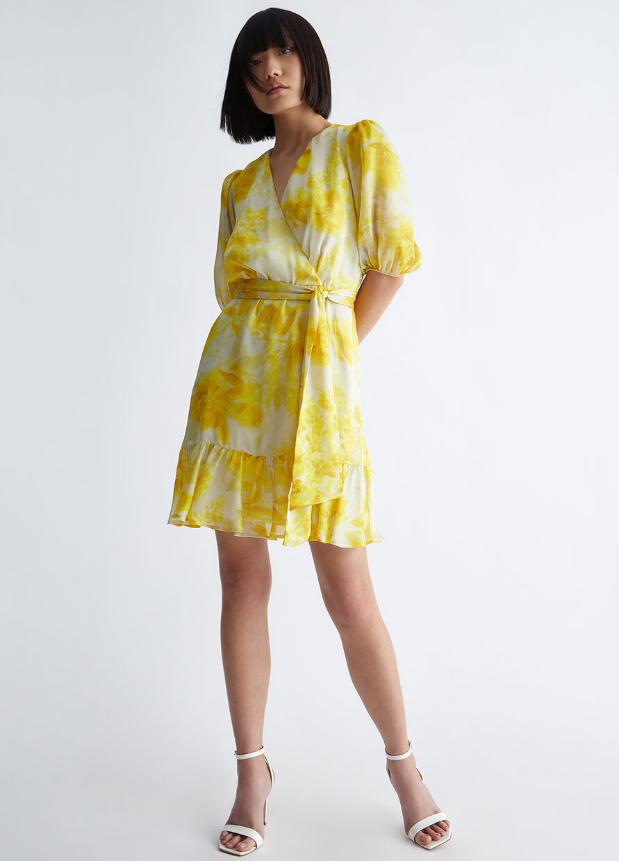 Abito con Fantasia Floreale Liu Jo / Giallo - Ideal Moda