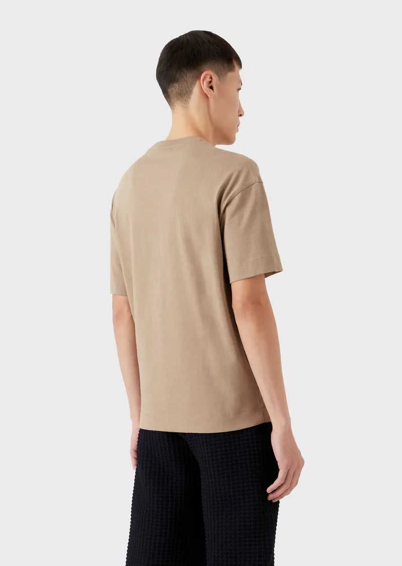 T-Shirt con Logo Emporio Armani / Beige - Ideal Moda