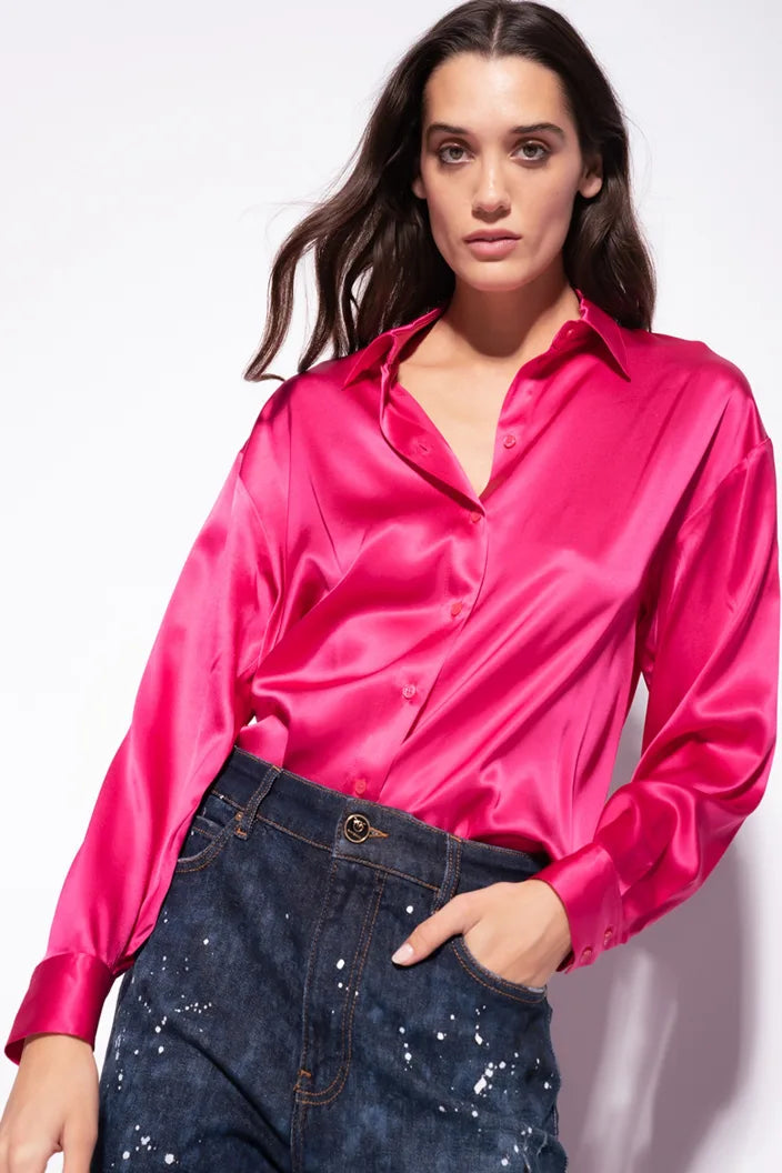 Camicia hot sale fucsia seta