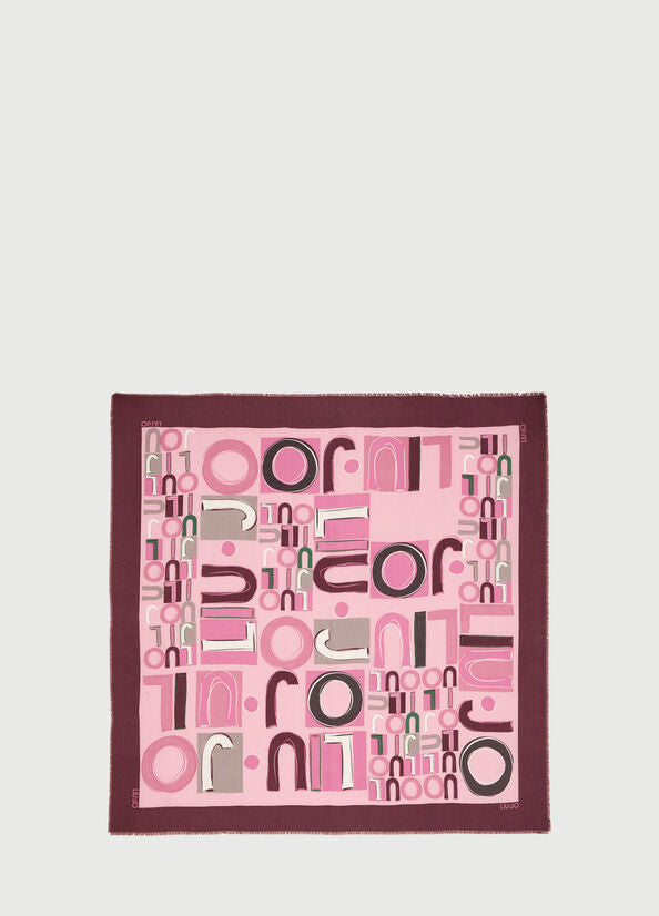 Foulard con Logo Liu Jo / Bordeaux - Ideal Moda