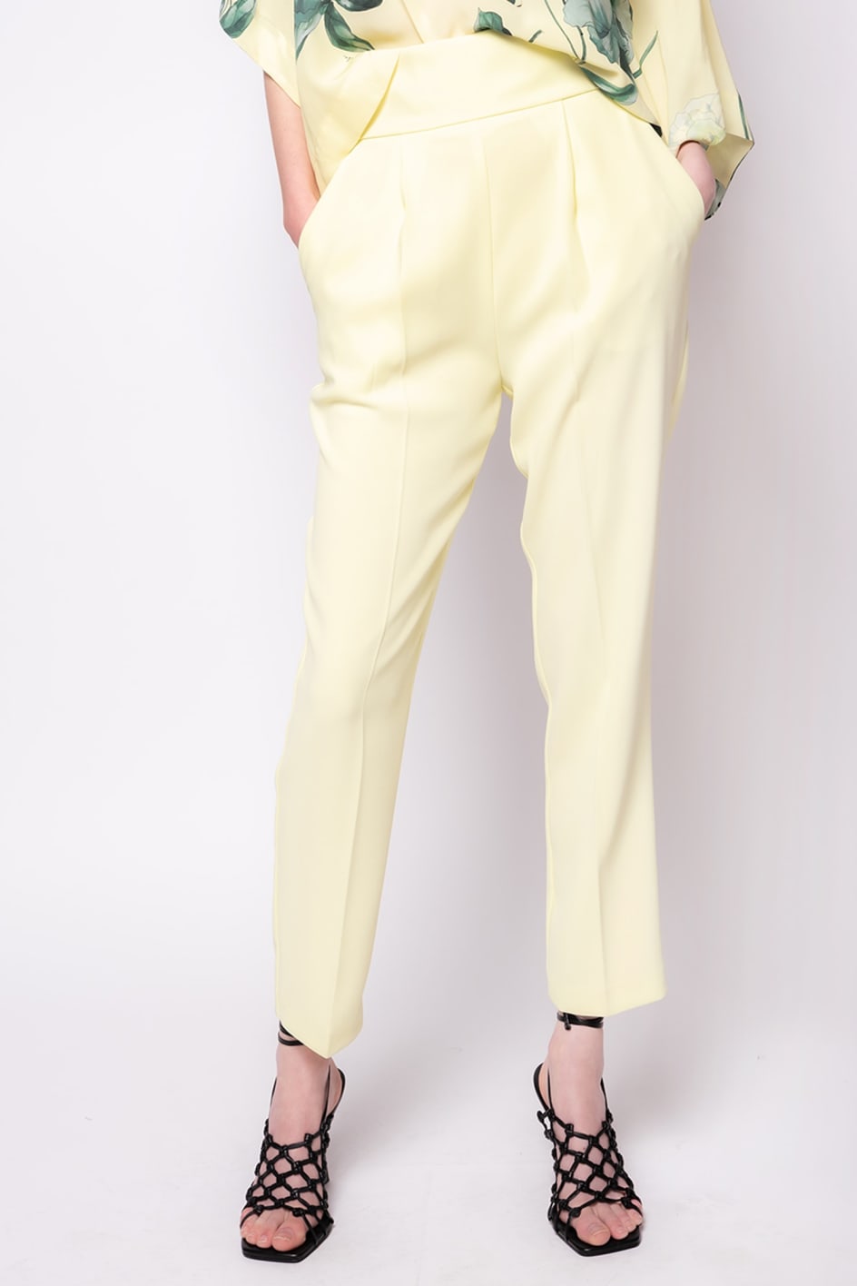 Pantalone Pinko a Vita Alta / Giallo - Ideal Moda