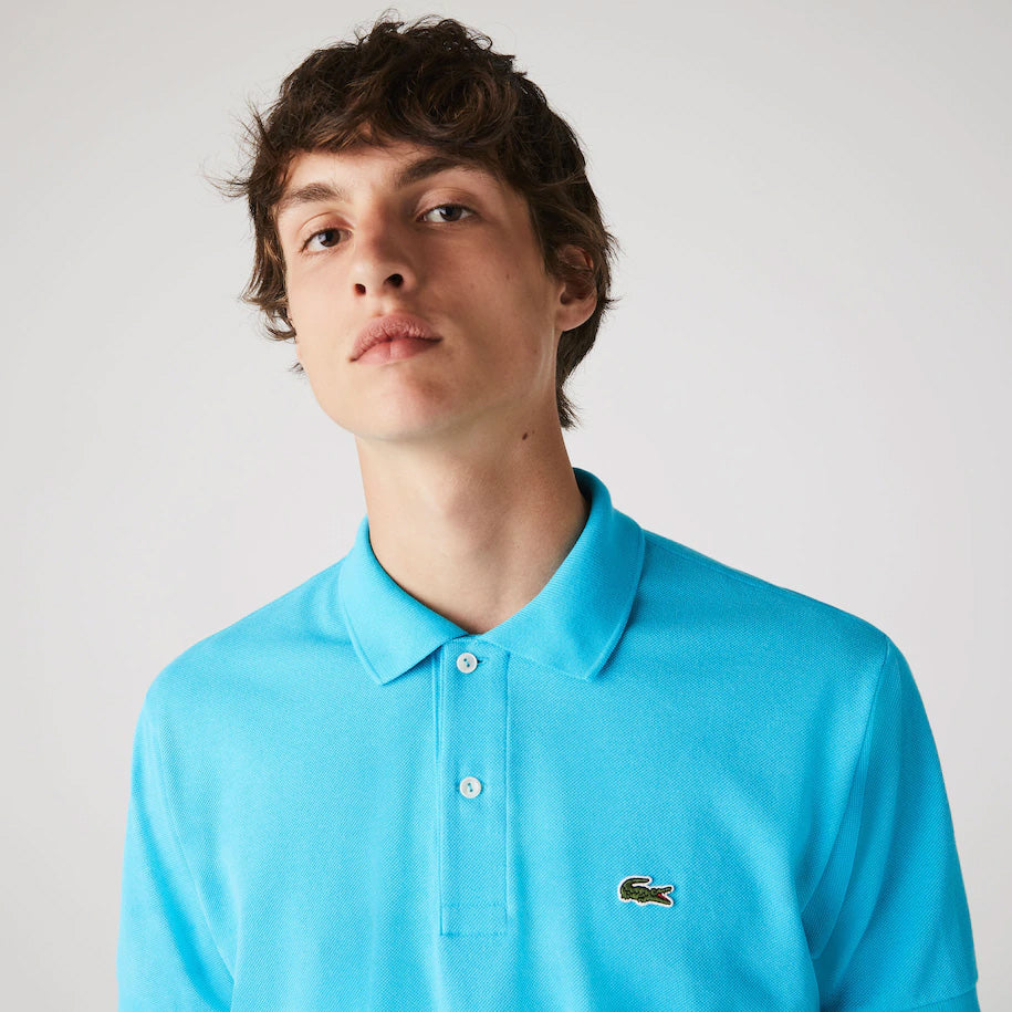 Polo Lacoste L.12.12 classic fit in petit piqué / Azzurro - Ideal Moda