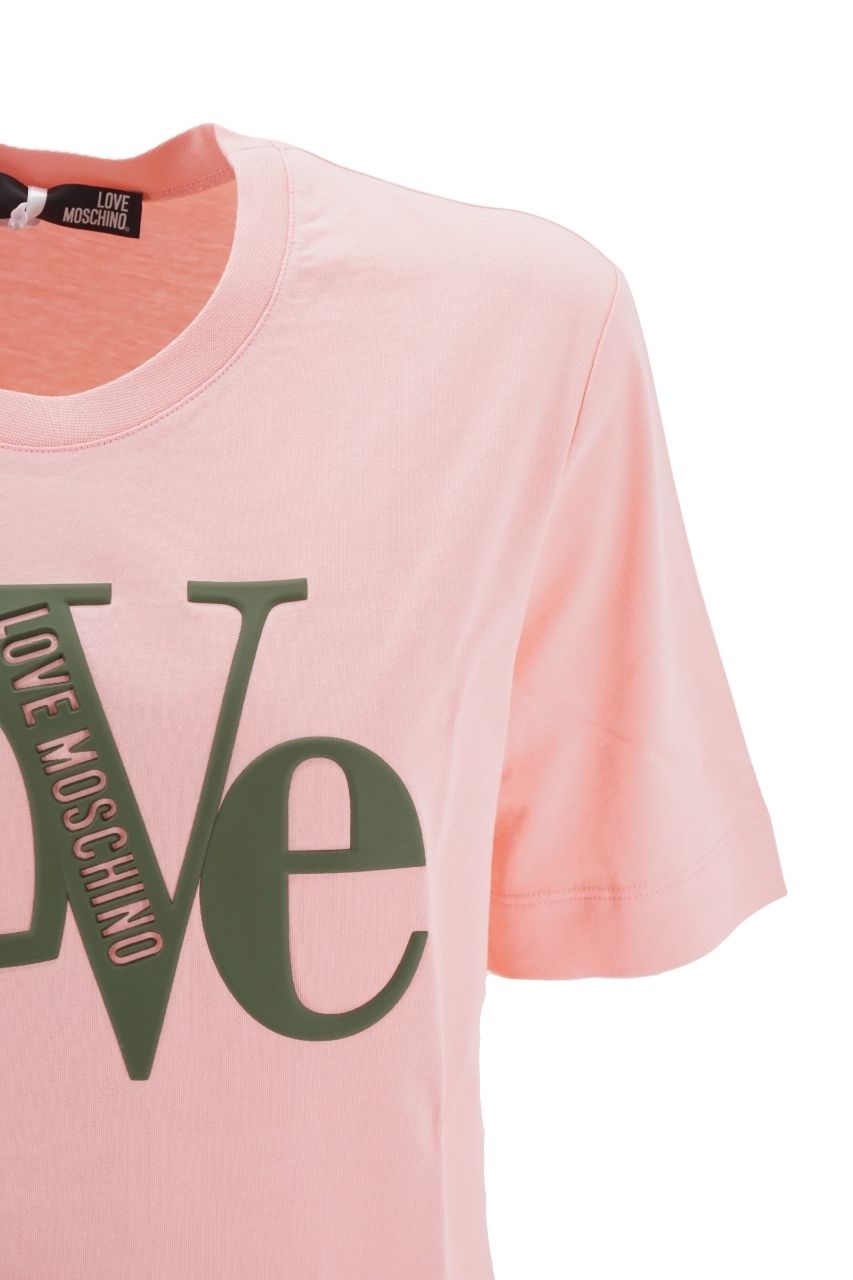 T-Shirt Love Moschino in jersey / Rosa - Ideal Moda