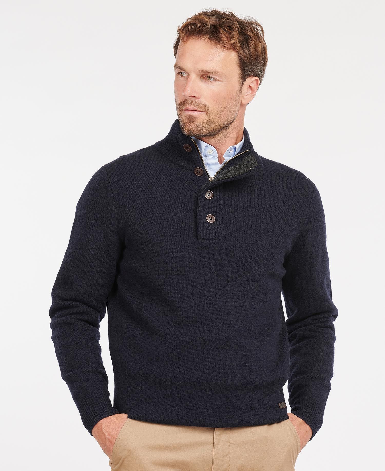 Maglia Barbour mezza zip / Blu - Ideal Moda