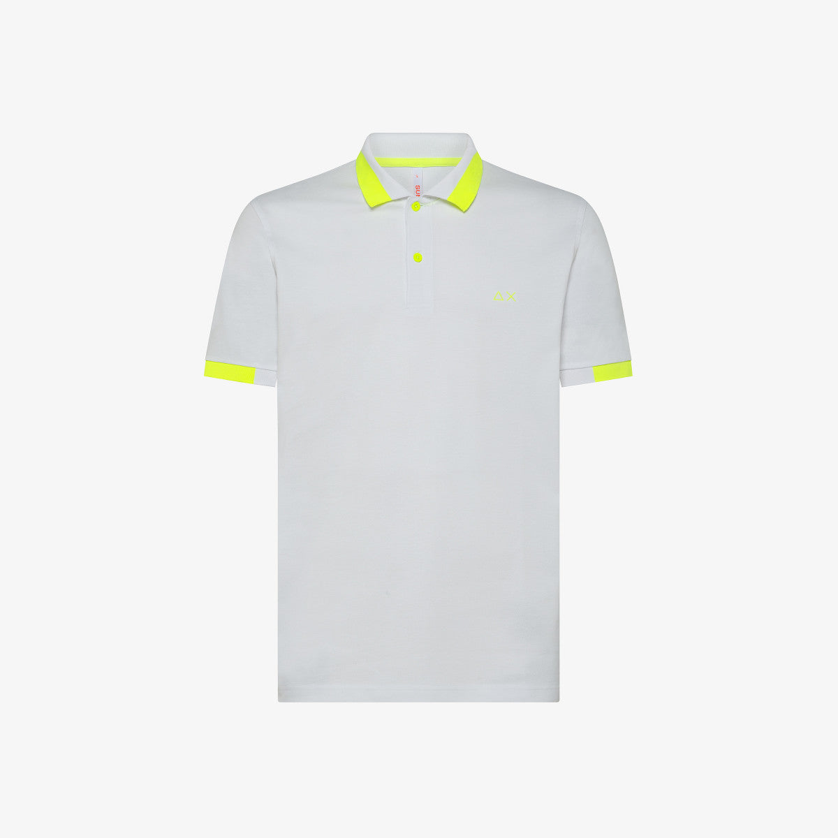 Polo con Contrasti Fluo Sun68 / Bianco - Ideal Moda