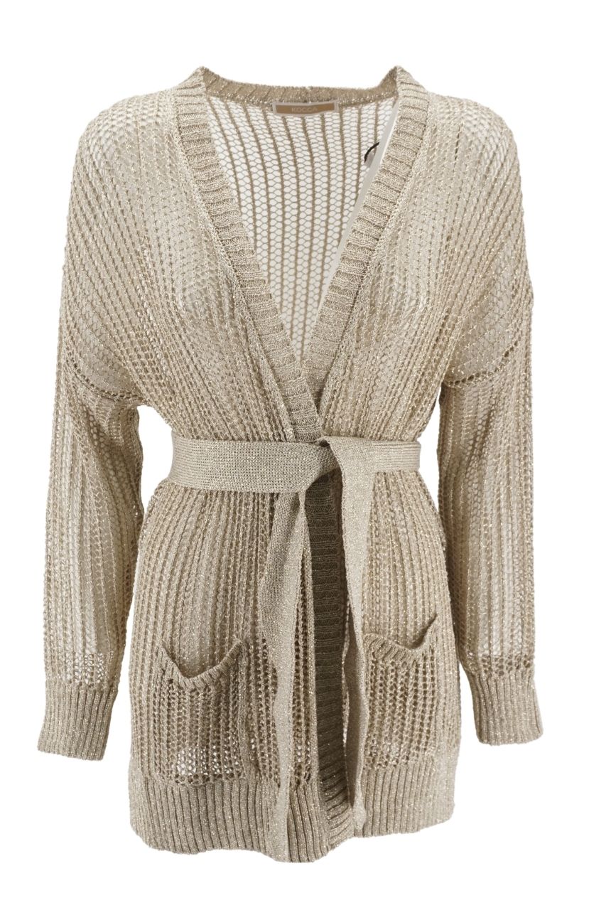 Cardigan Kocca in Lurex / Oro - Ideal Moda