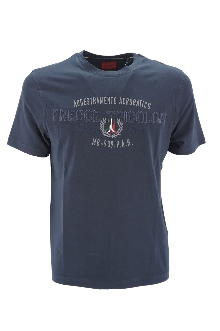 T-Shirt Aeronautica Militare con Ricamo / Blu - Ideal Moda