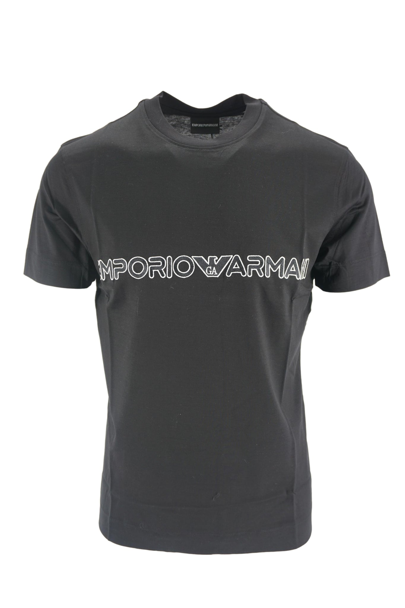 T-Shirt con Logo Frontale Emporio Armani / Nero - Ideal Moda