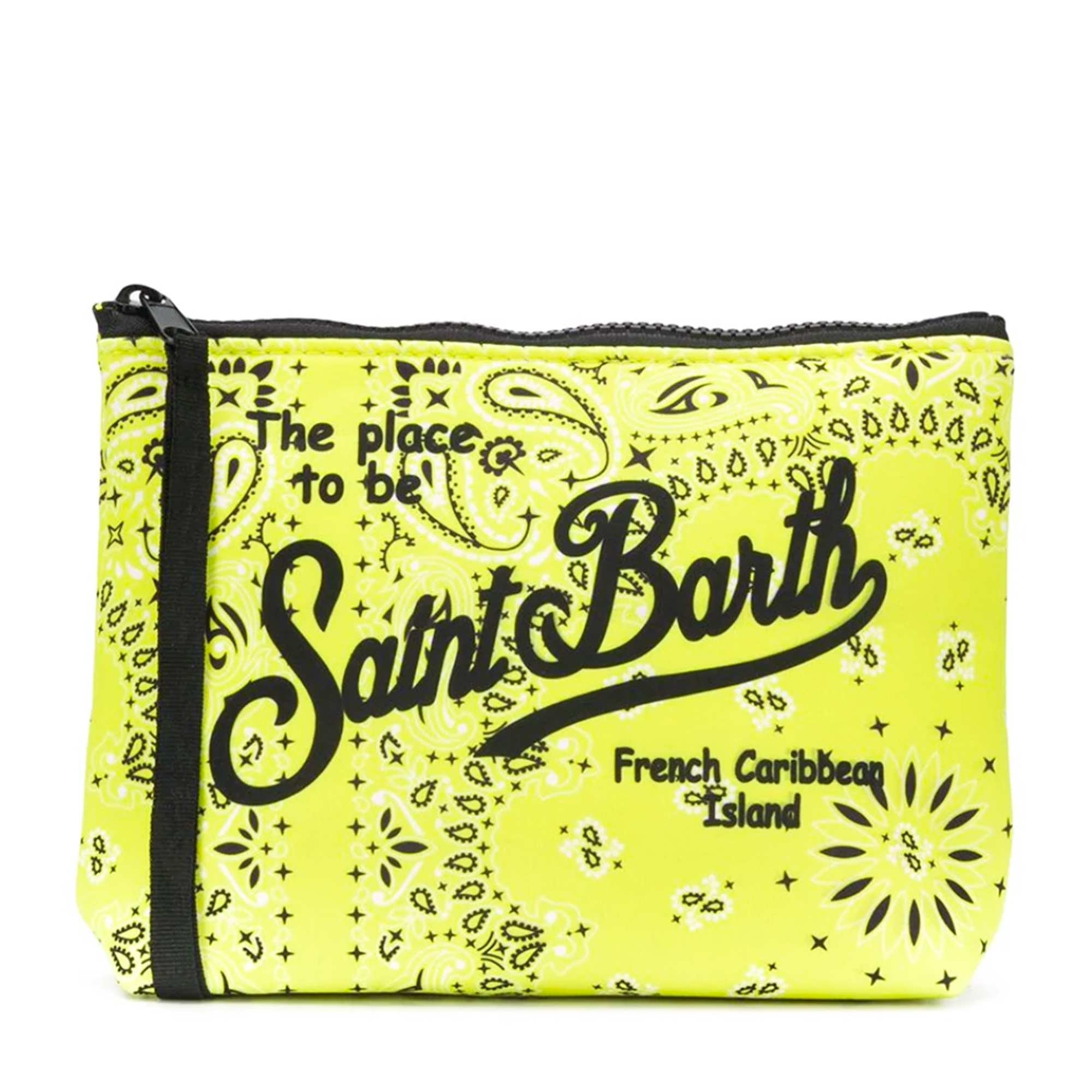 Pochette Tessuto Scuba / Giallo - Ideal Moda