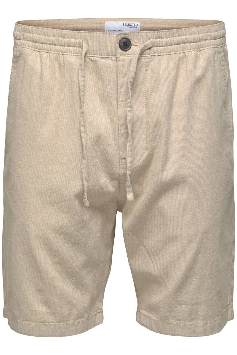 Shorts Selected in Misto Lino / Beige - Ideal Moda