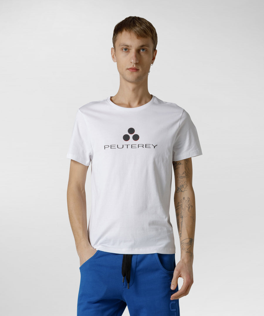 T-Shirt Peuterey con Stampa / Bianco - Ideal Moda