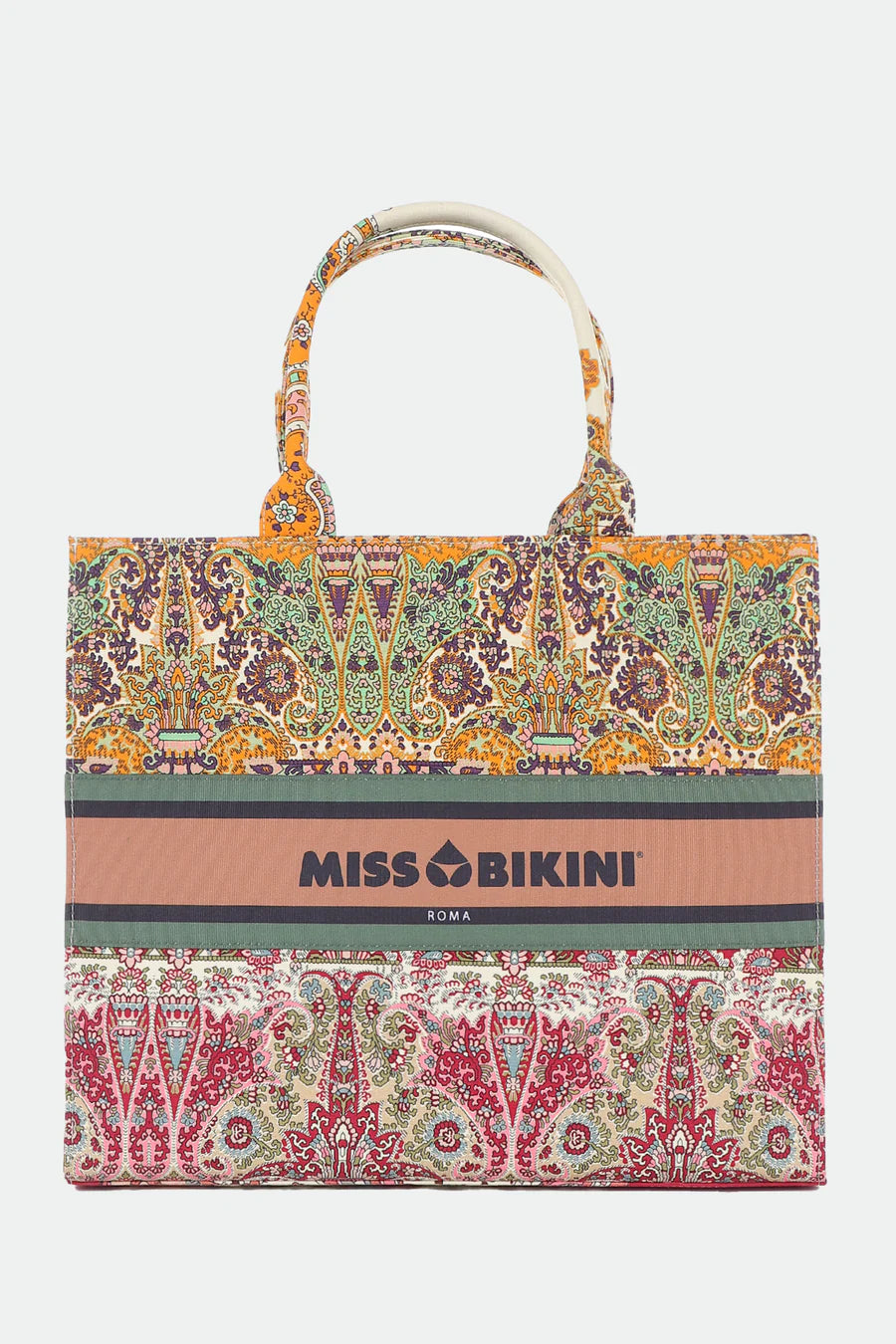 Borsa in Canvas con Logo Miss Bikini / Multicolor - Ideal Moda